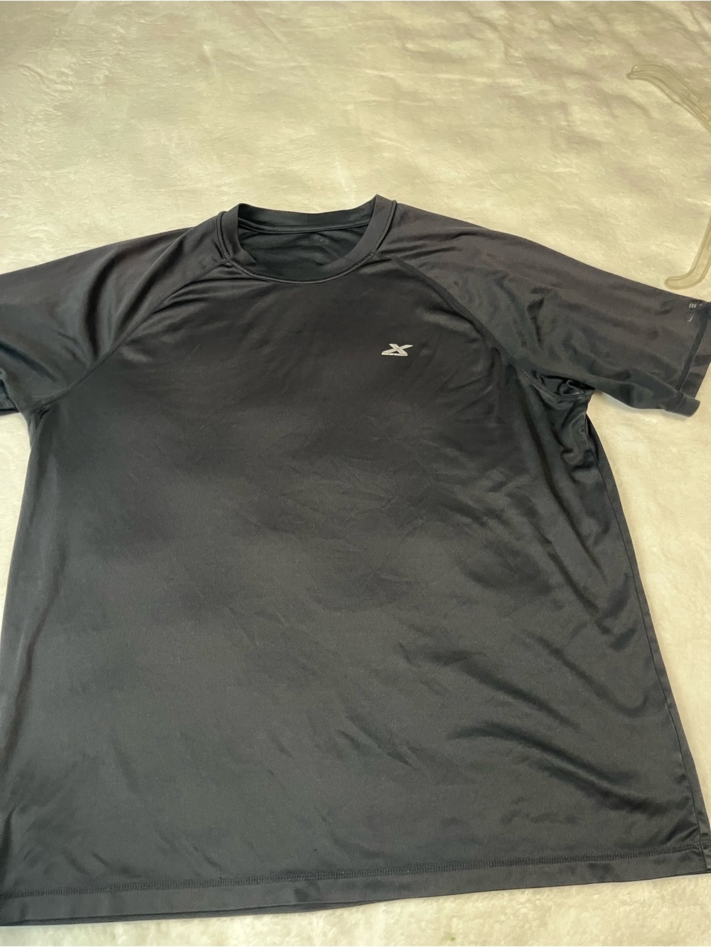Men's Black Performance Short-Sleeve Tee with Subtle Logo
